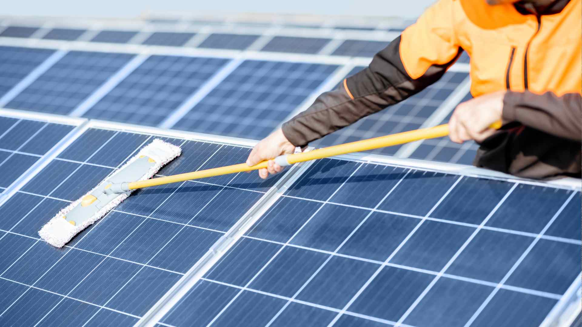 Solar Panel Cleaning services close up